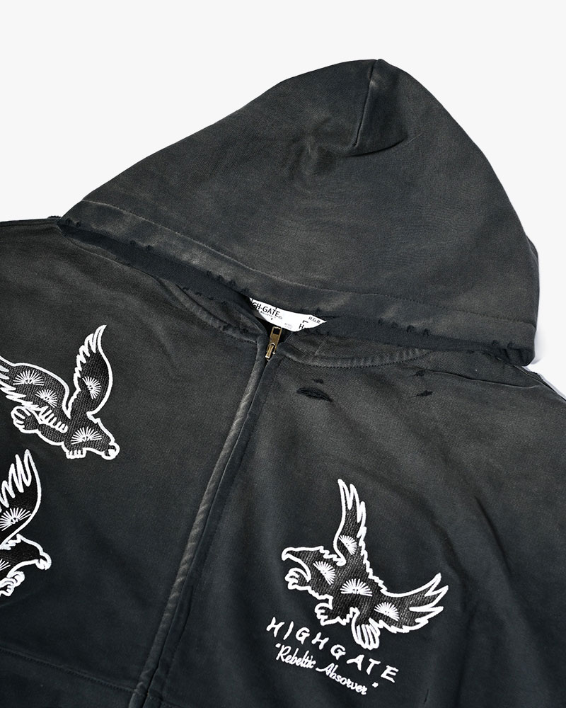 EAGLES SOAR ZIP HOODIE -BLACK-