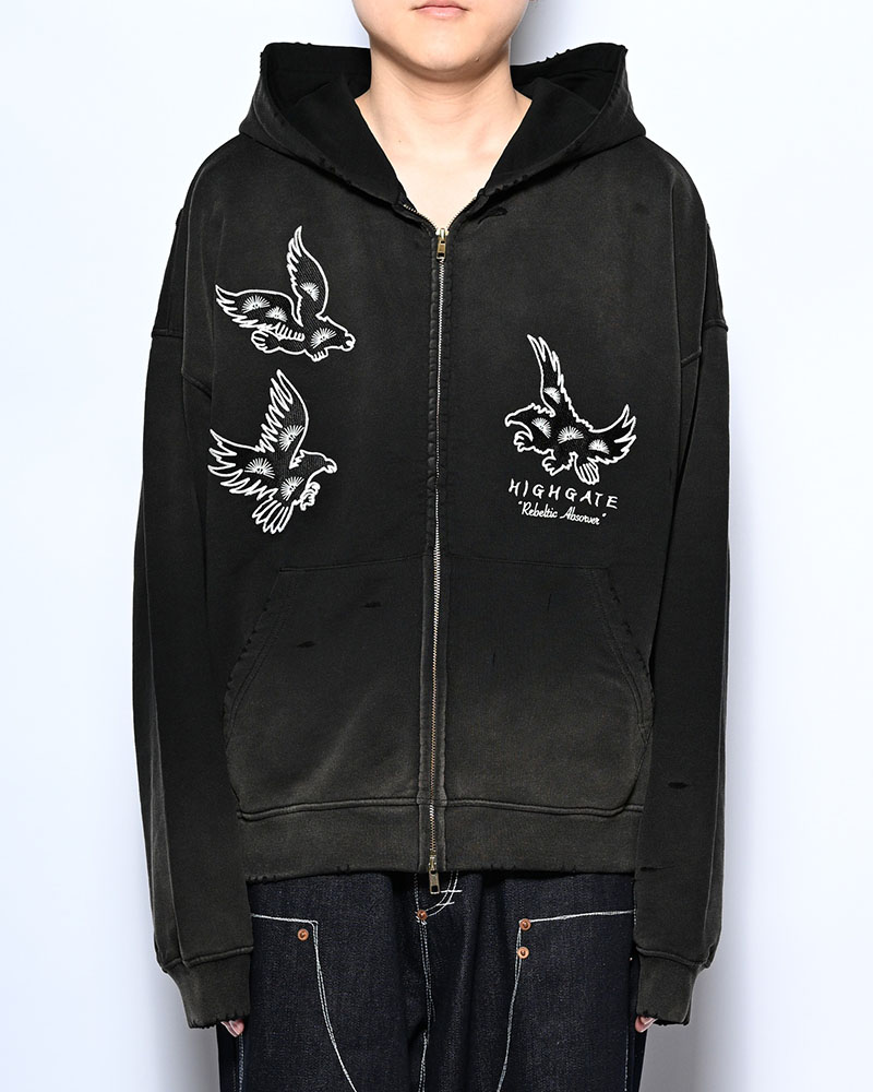 EAGLES SOAR ZIP HOODIE -BLACK-