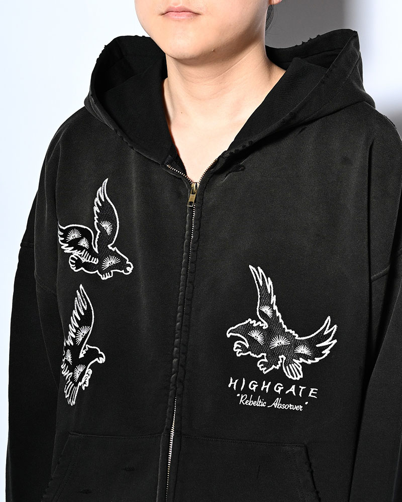 EAGLES SOAR ZIP HOODIE -BLACK-