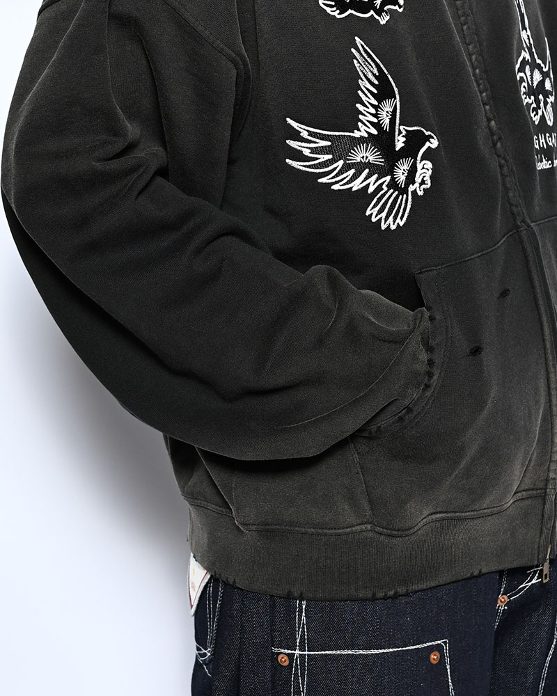 EAGLES SOAR ZIP HOODIE -BLACK-