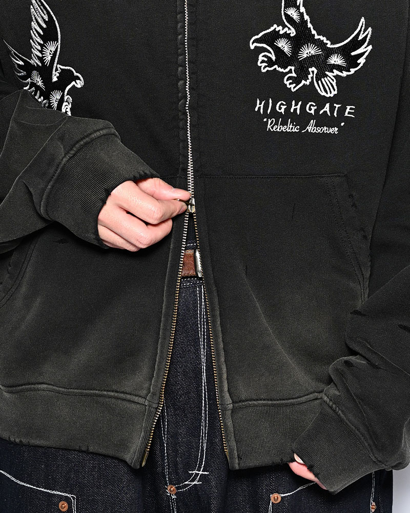 EAGLES SOAR ZIP HOODIE -BLACK-