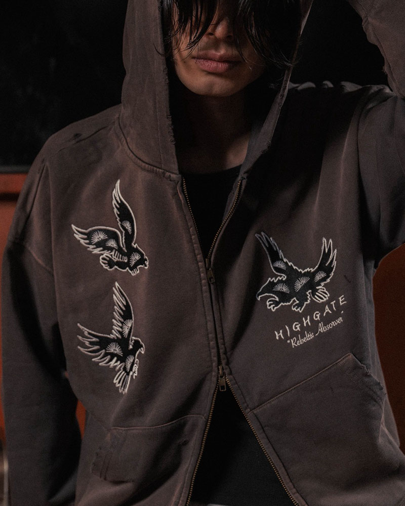 EAGLES SOAR ZIP HOODIE -BLACK-