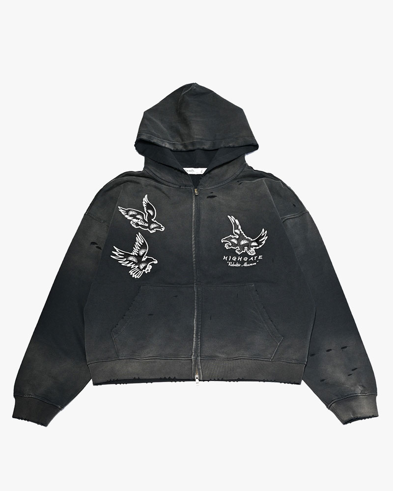 EAGLES SOAR ZIP HOODIE -BLACK-