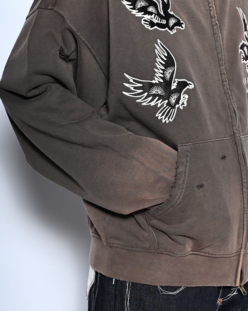 EAGLES SOAR ZIP HOODIE -GREGE-