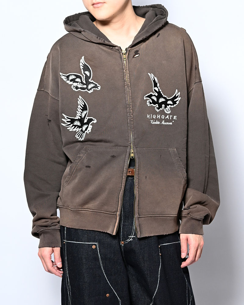 EAGLES SOAR ZIP HOODIE -GREGE-