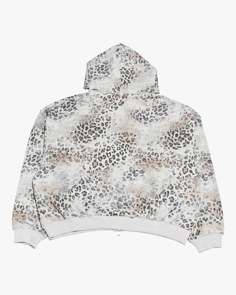 SHOT MESSAGE ZIP HOODIE -LEOPARD-