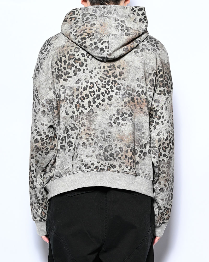 SHOT MESSAGE ZIP HOODIE -LEOPARD-