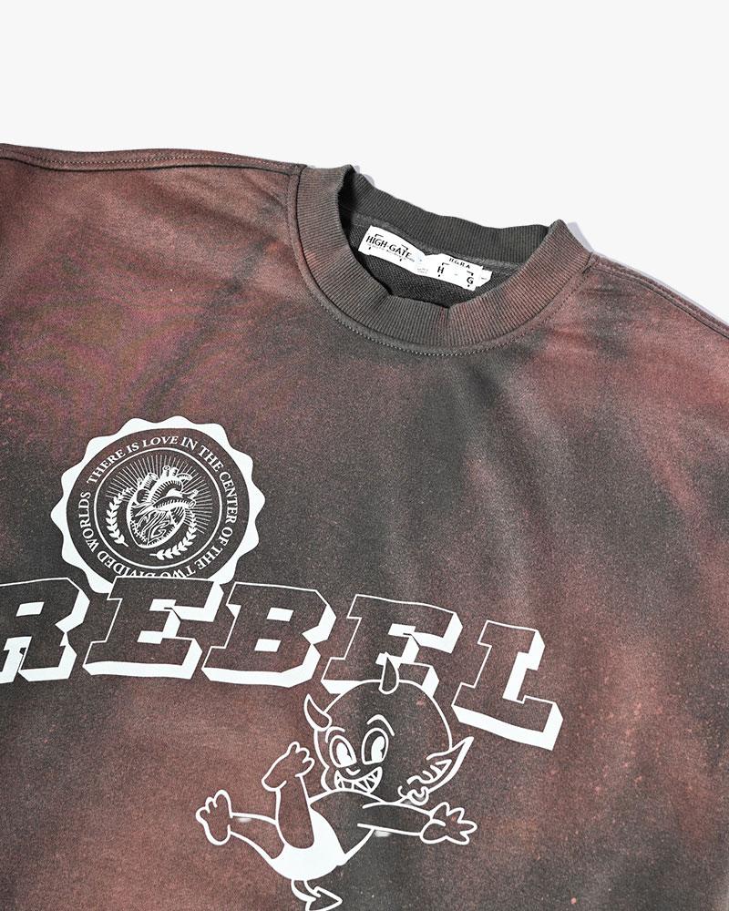 VINTAGE AGING SWEAT -CHARCOAL-