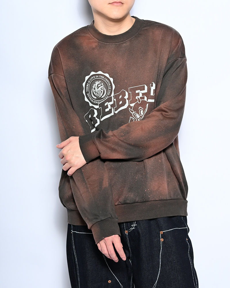 VINTAGE AGING SWEAT -CHARCOAL-