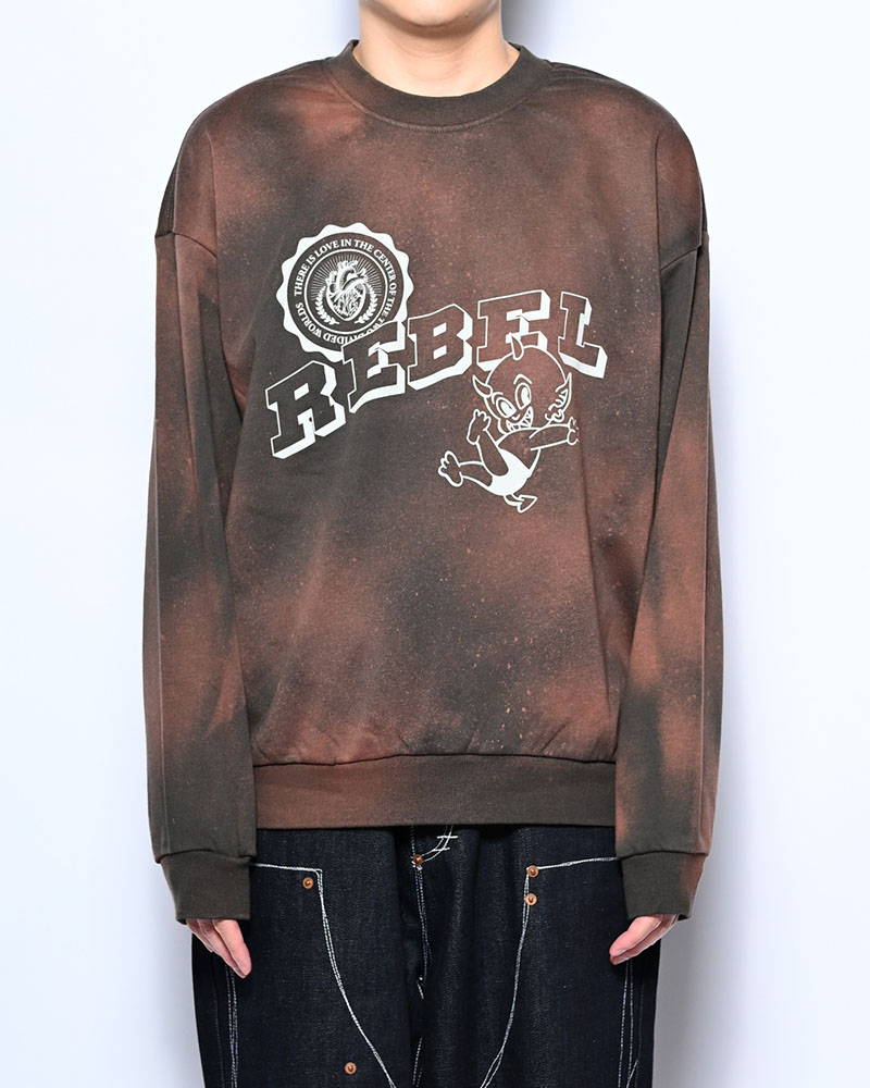 VINTAGE AGING SWEAT -CHARCOAL-