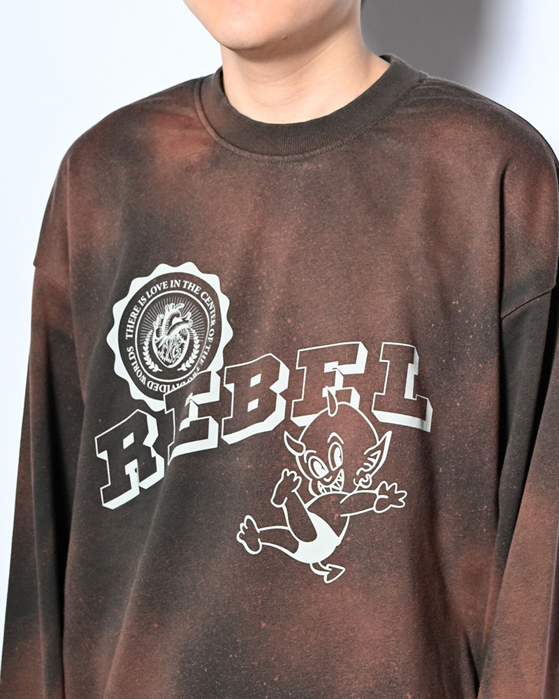 VINTAGE AGING SWEAT -CHARCOAL-