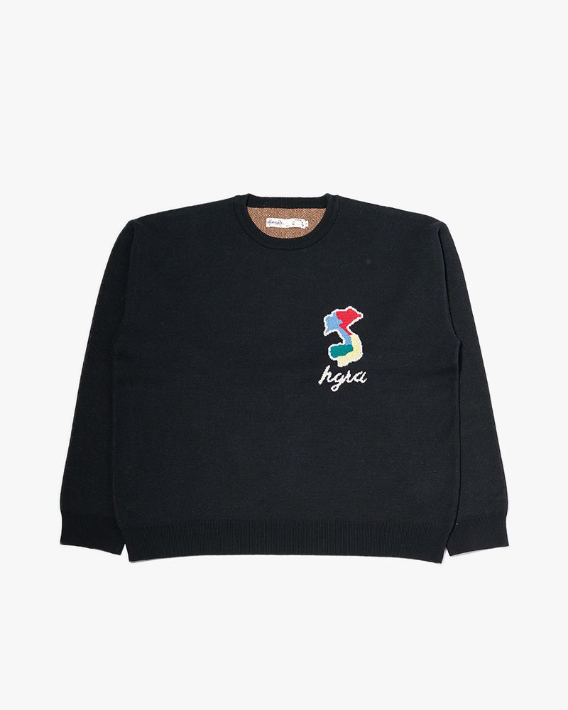 DEFORMED TIGER KNIT -BLACK-