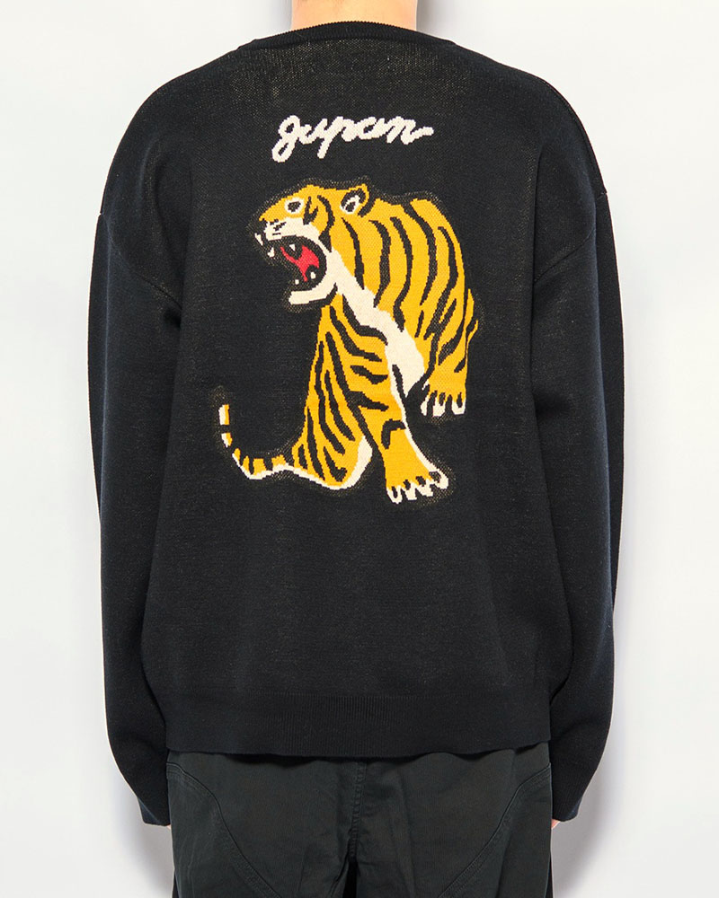 DEFORMED TIGER KNIT -BLACK-