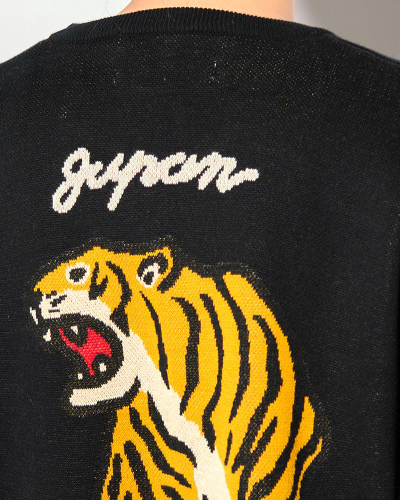 DEFORMED TIGER KNIT -BLACK-