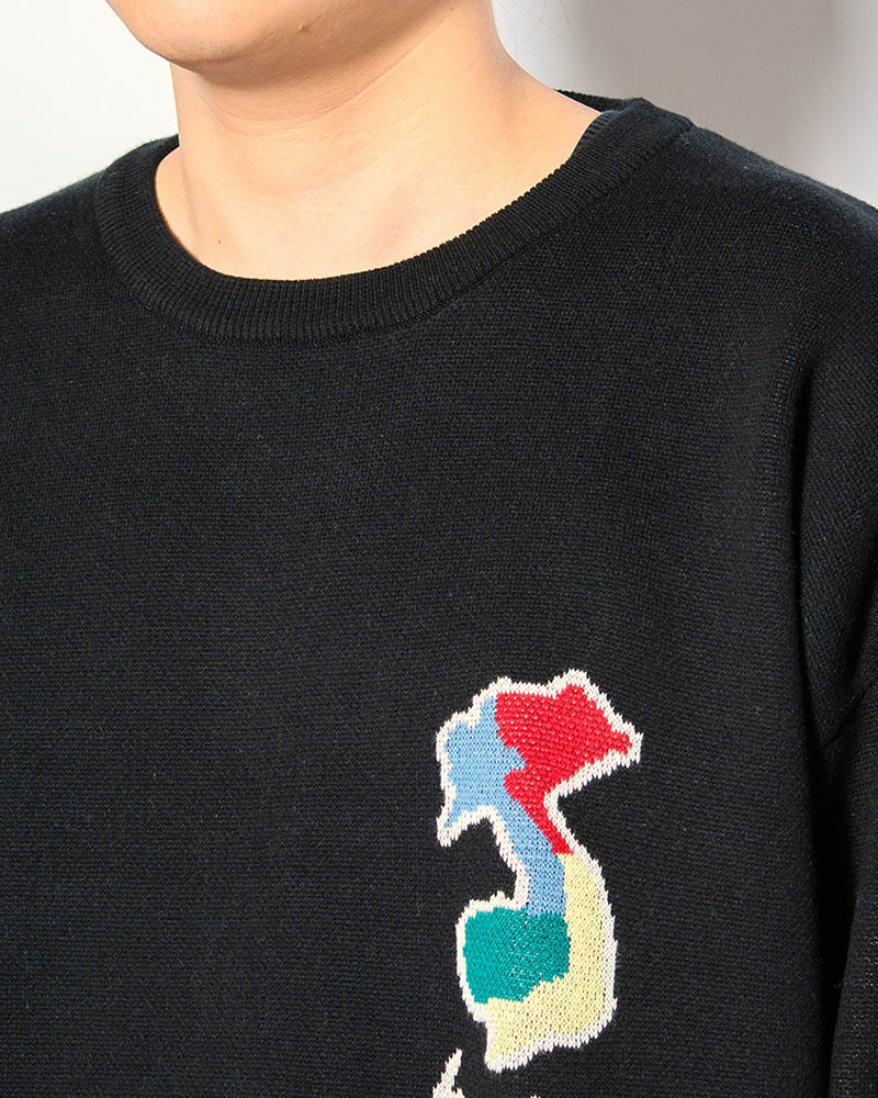 DEFORMED TIGER KNIT -BLACK-