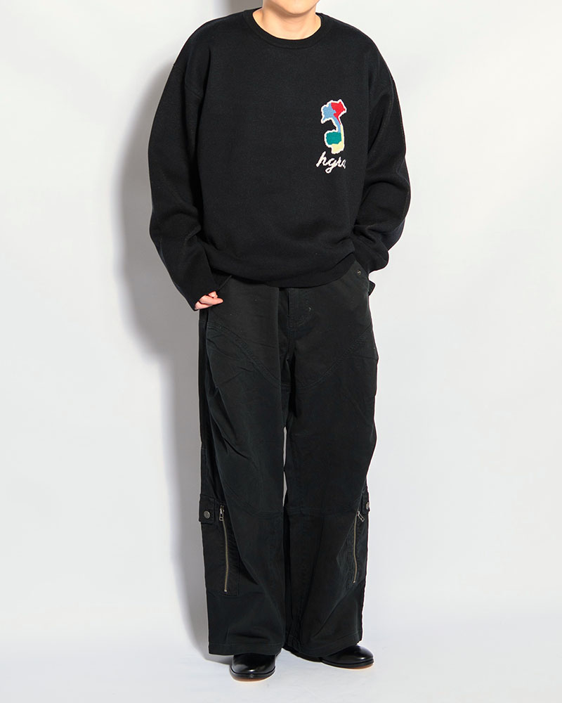 DEFORMED TIGER KNIT -BLACK-