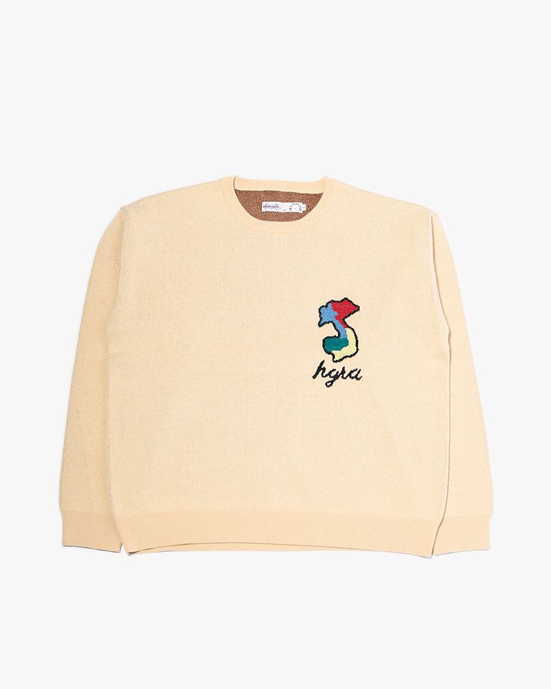 DEFORMED TIGER KNIT -OFF WHITE-