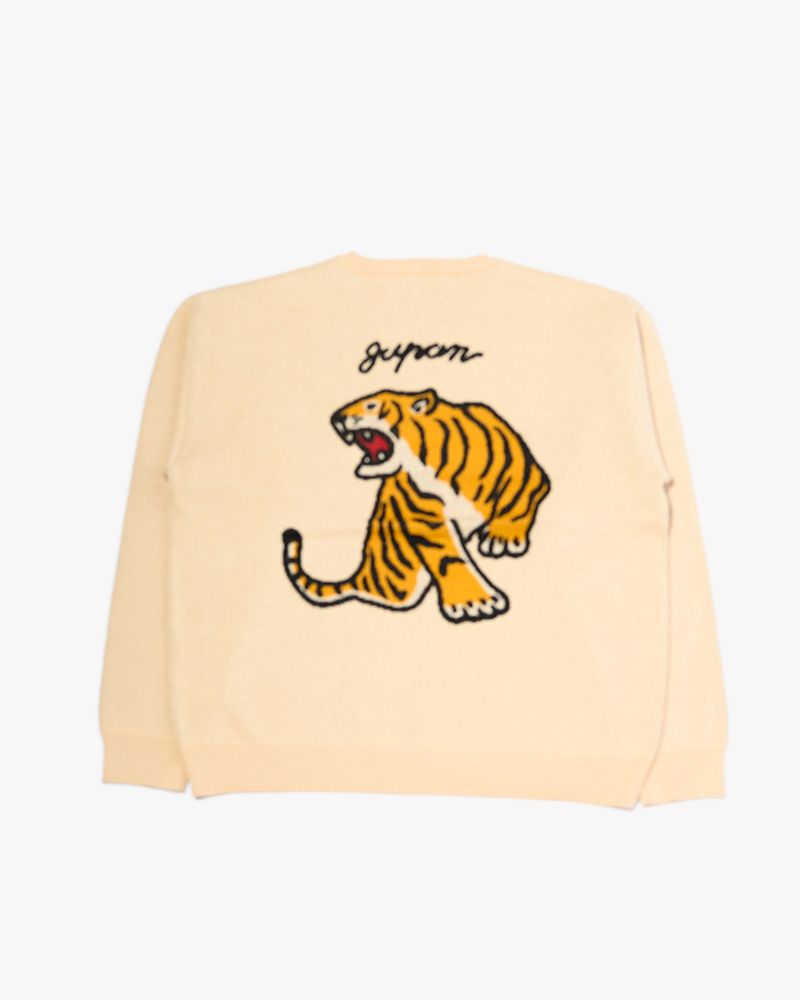 DEFORMED TIGER KNIT -OFF WHITE-