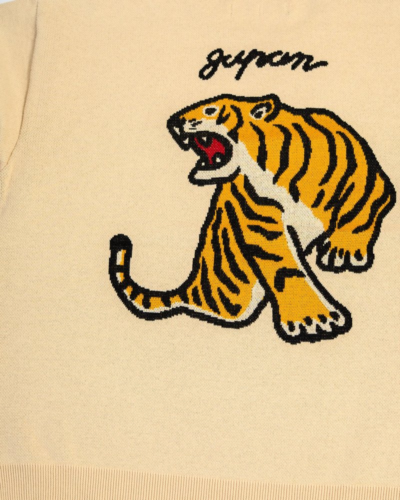 DEFORMED TIGER KNIT -OFF WHITE-