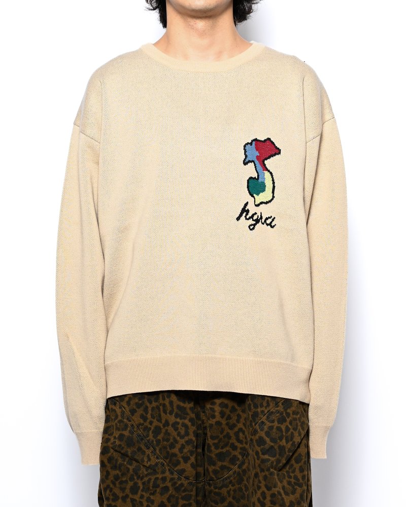 DEFORMED TIGER KNIT -OFF WHITE-