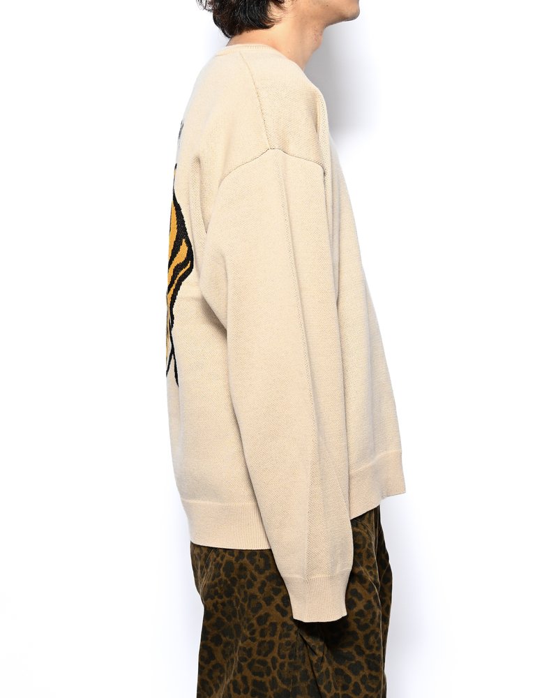 DEFORMED TIGER KNIT -OFF WHITE-