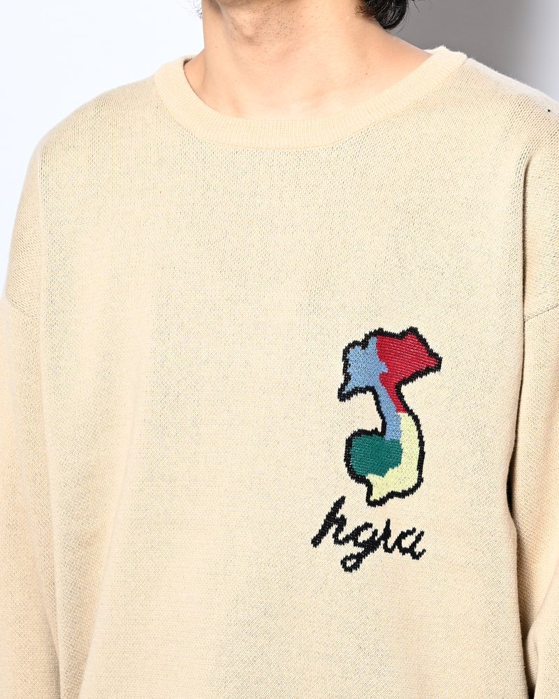 DEFORMED TIGER KNIT -OFF WHITE-