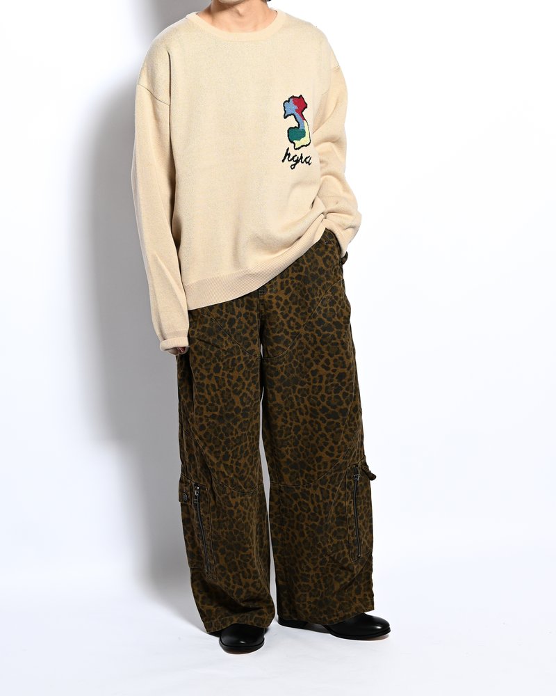 DEFORMED TIGER KNIT -OFF WHITE-