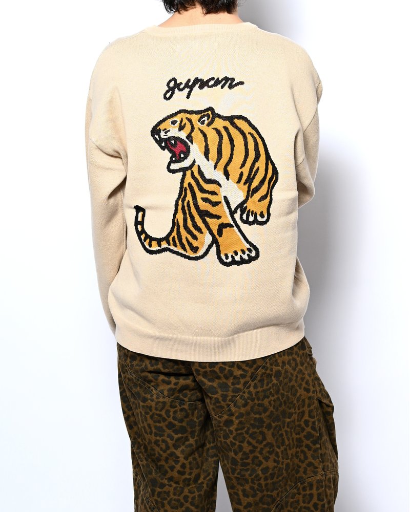 DEFORMED TIGER KNIT -OFF WHITE-