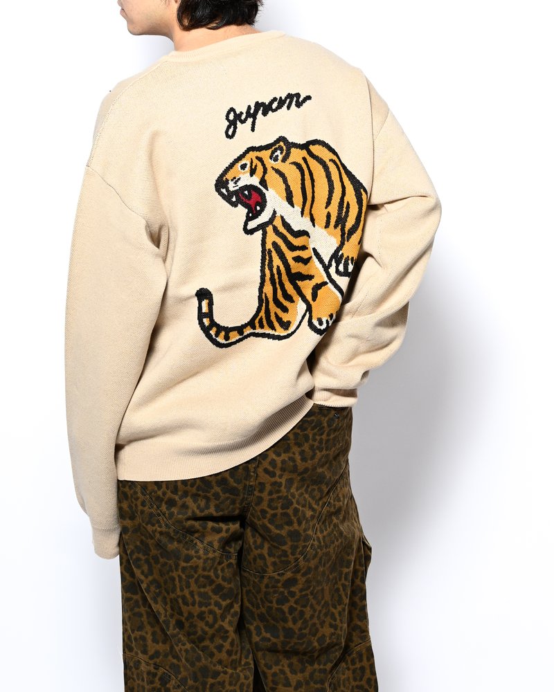 DEFORMED TIGER KNIT -OFF WHITE-
