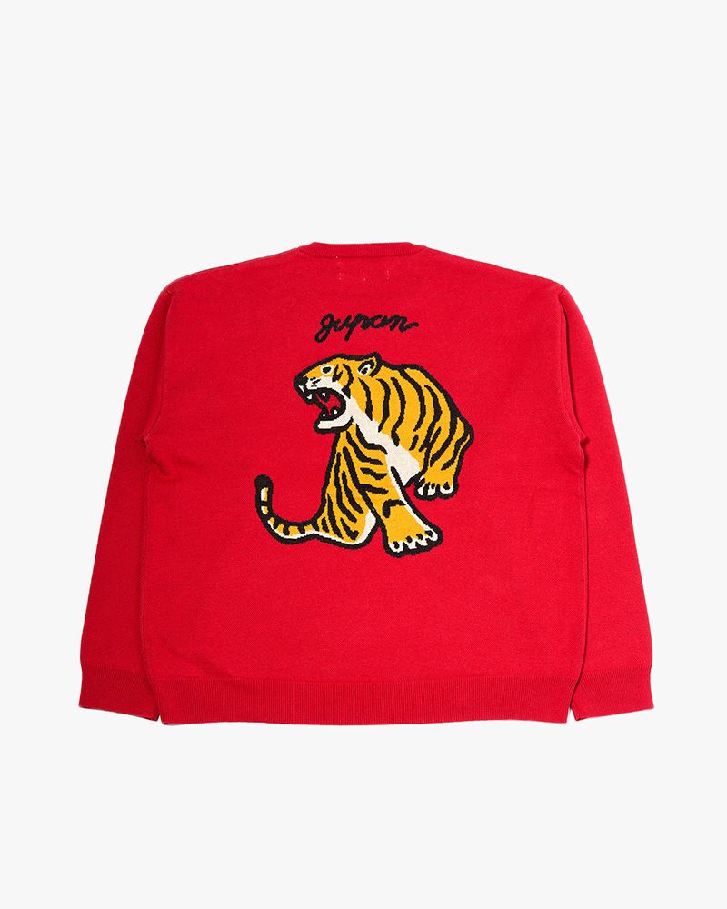 DEFORMED TIGER KNIT -RED-