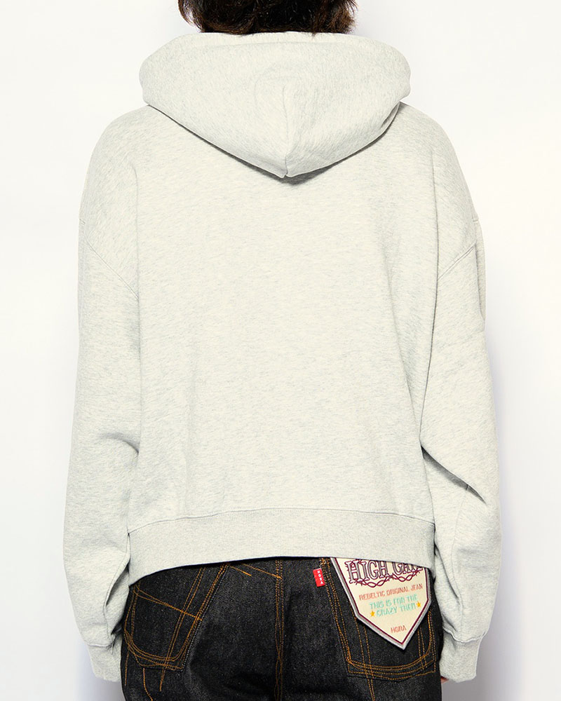 SHOT MESSAGE ZIP HOODIE -H GRAY-