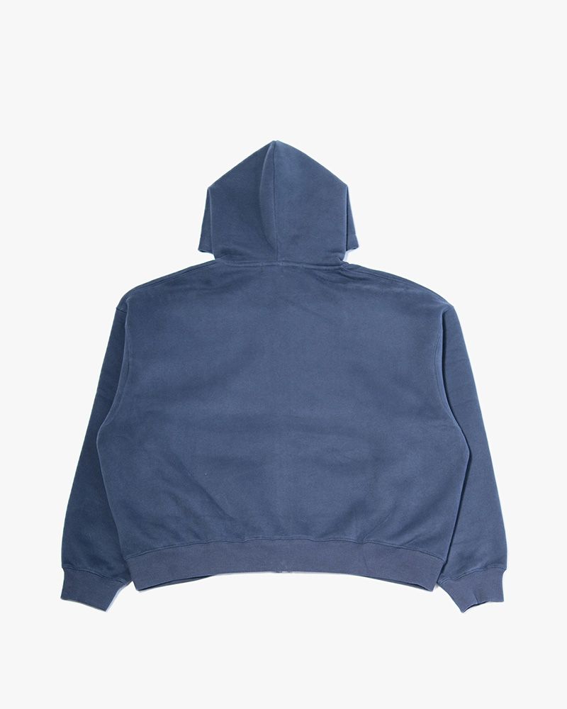 SHOT MESSAGE ZIP HOODIE -NAVY-