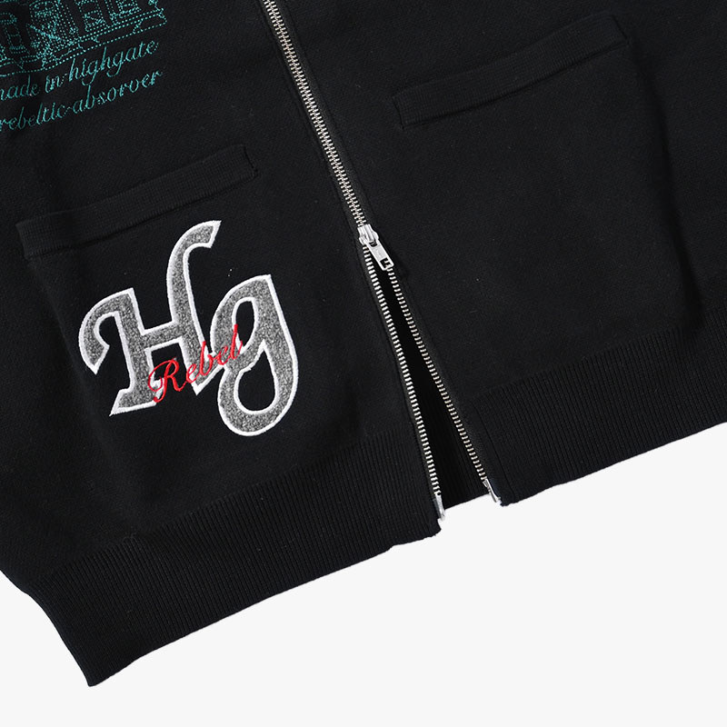 BARBED WIRE KNIT TRACK JACKET -3.COLOR-