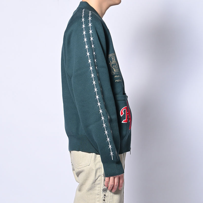 BARBED WIRE KNIT TRACK JACKET -3.COLOR-