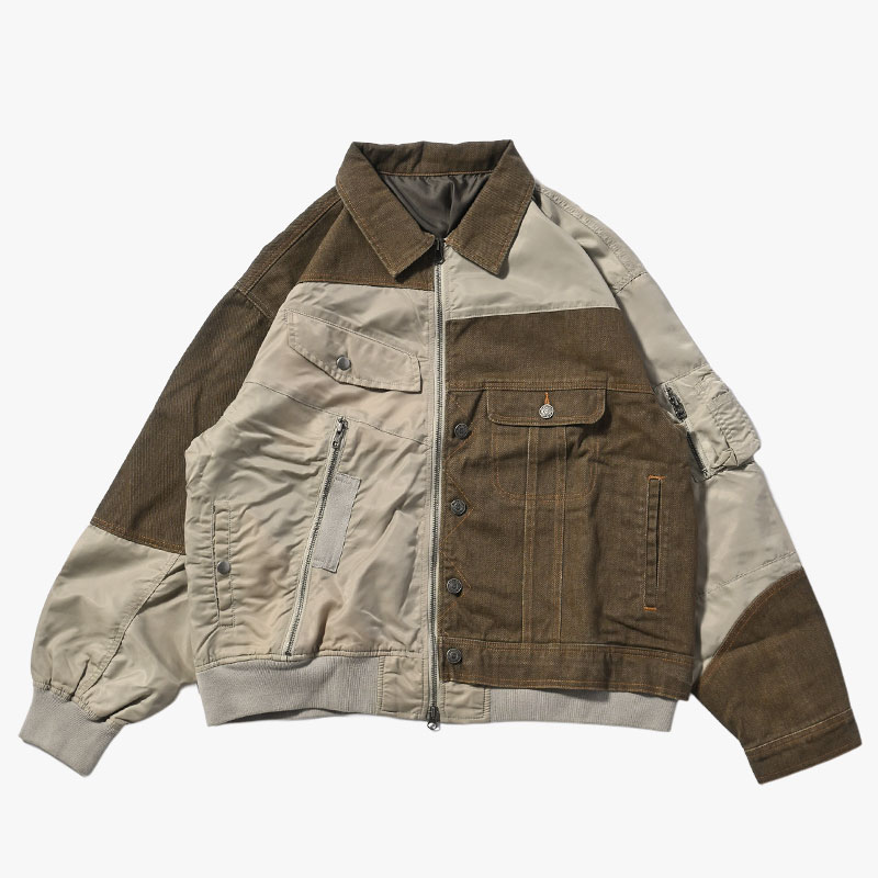REBUILD MA-1 TRUCKER JACKET -3.COLOR-(KHAKI)