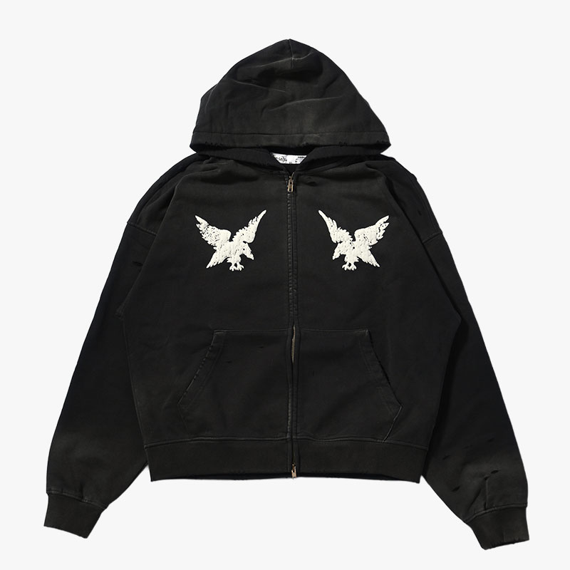 FADE SUKA ZIP HOODIE -2.COLOR-(BLACK)