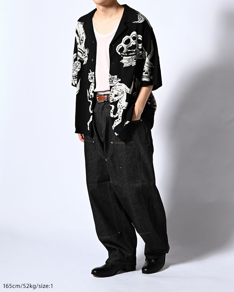 OUTLAW KNIT SHIRT -BLACK-