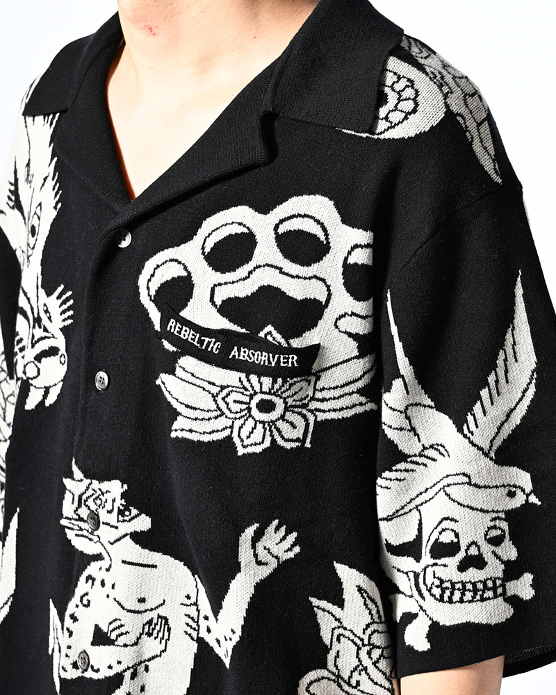 OUTLAW KNIT SHIRT -BLACK-