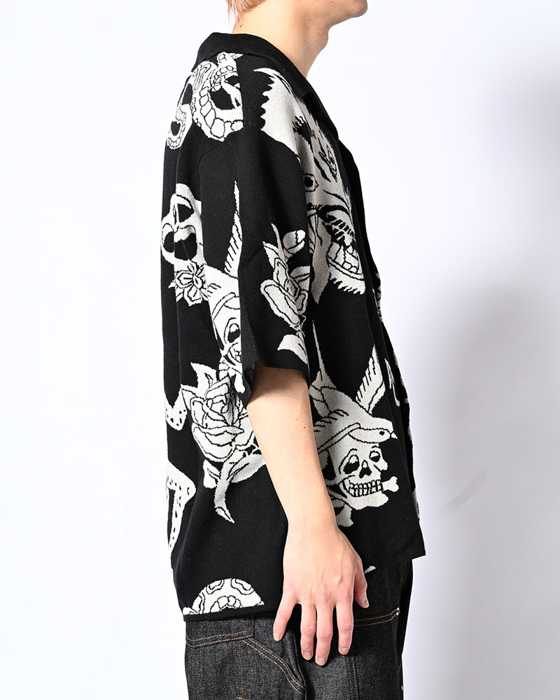 OUTLAW KNIT SHIRT -BLACK-