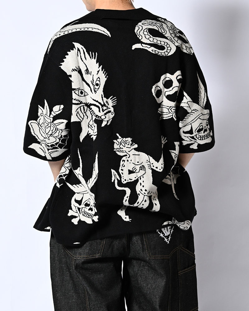 OUTLAW KNIT SHIRT -BLACK-