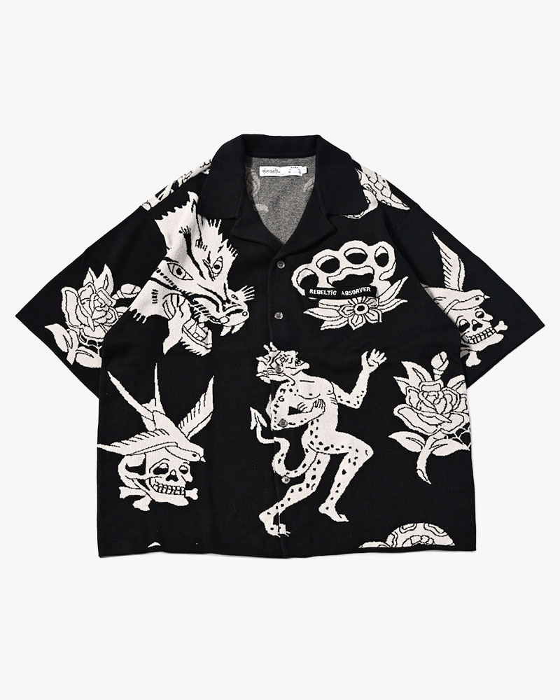 OUTLAW KNIT SHIRT -BLACK-