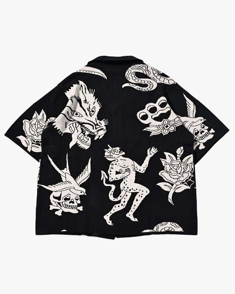 OUTLAW KNIT SHIRT -BLACK-