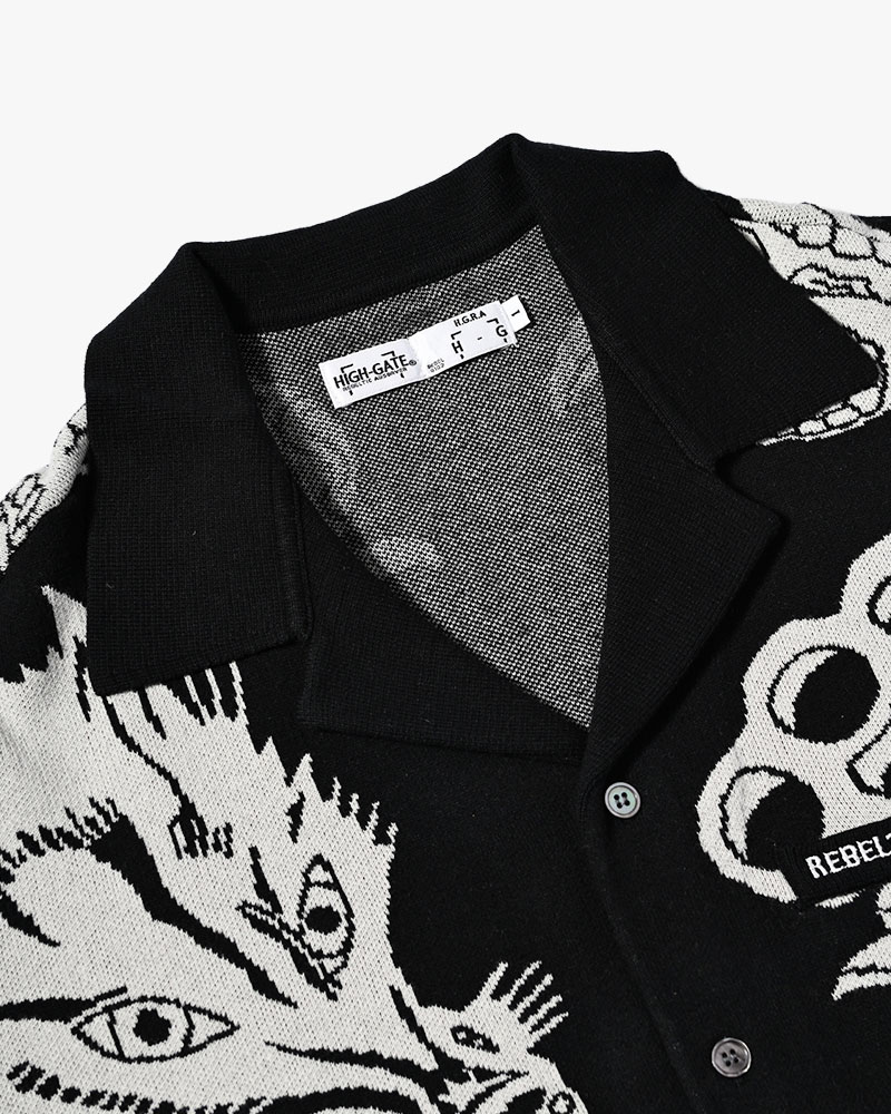 OUTLAW KNIT SHIRT -BLACK-