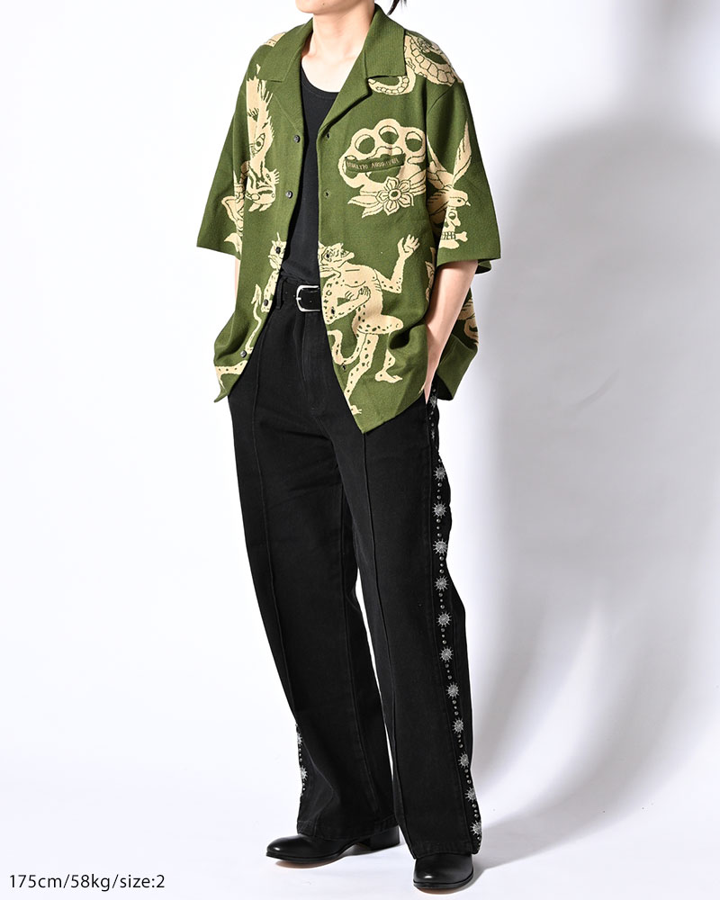 OUTLAW KNIT SHIRT -GREEN-