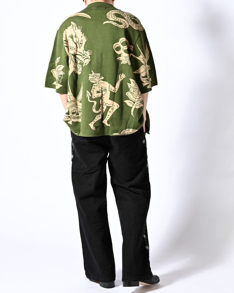 OUTLAW KNIT SHIRT -GREEN-