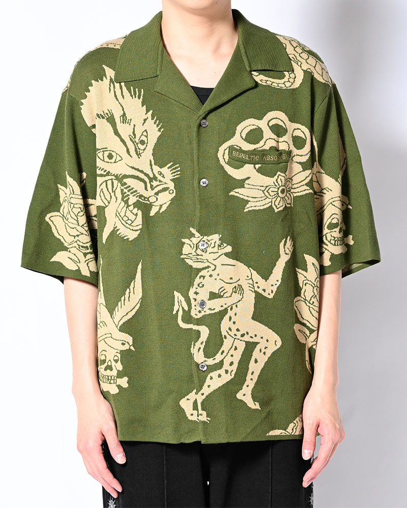 OUTLAW KNIT SHIRT -GREEN-