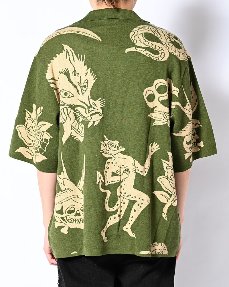 OUTLAW KNIT SHIRT -GREEN-