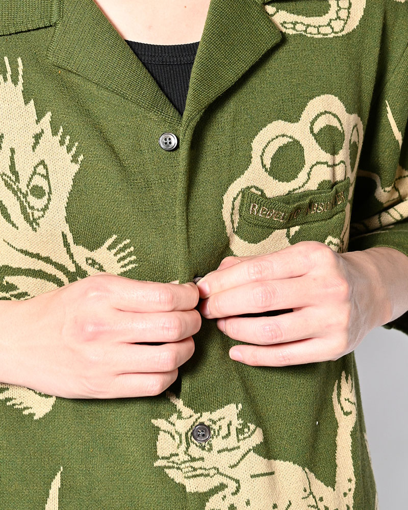 OUTLAW KNIT SHIRT -GREEN-