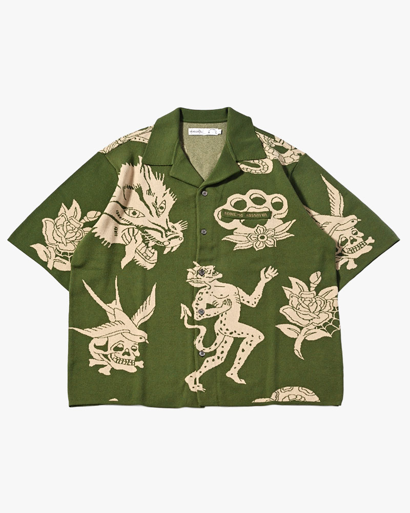 OUTLAW KNIT SHIRT -GREEN-