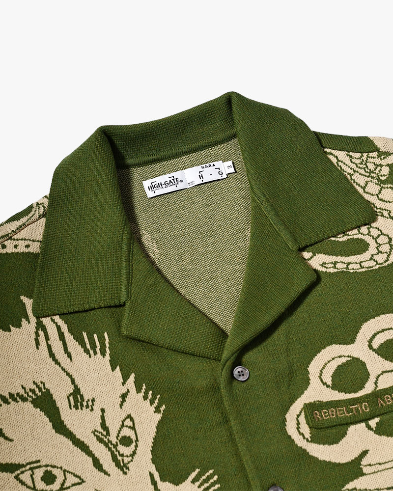 OUTLAW KNIT SHIRT -GREEN-
